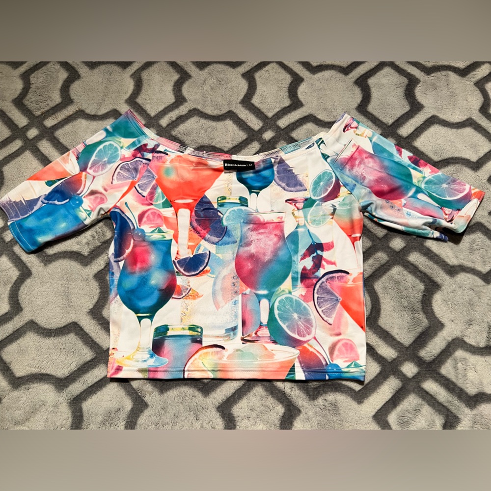 BLACK MILK  MARTINIS OFF THE SHOULDER TOP MEDIUM BNWOT